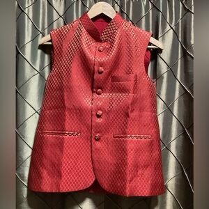 NWOT- Nehru Collared Silk Blend Waistcoat / Vest
